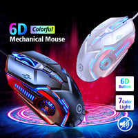 Mechanical Gaming Mouse 6D 3200DPI Luminous Adjustable