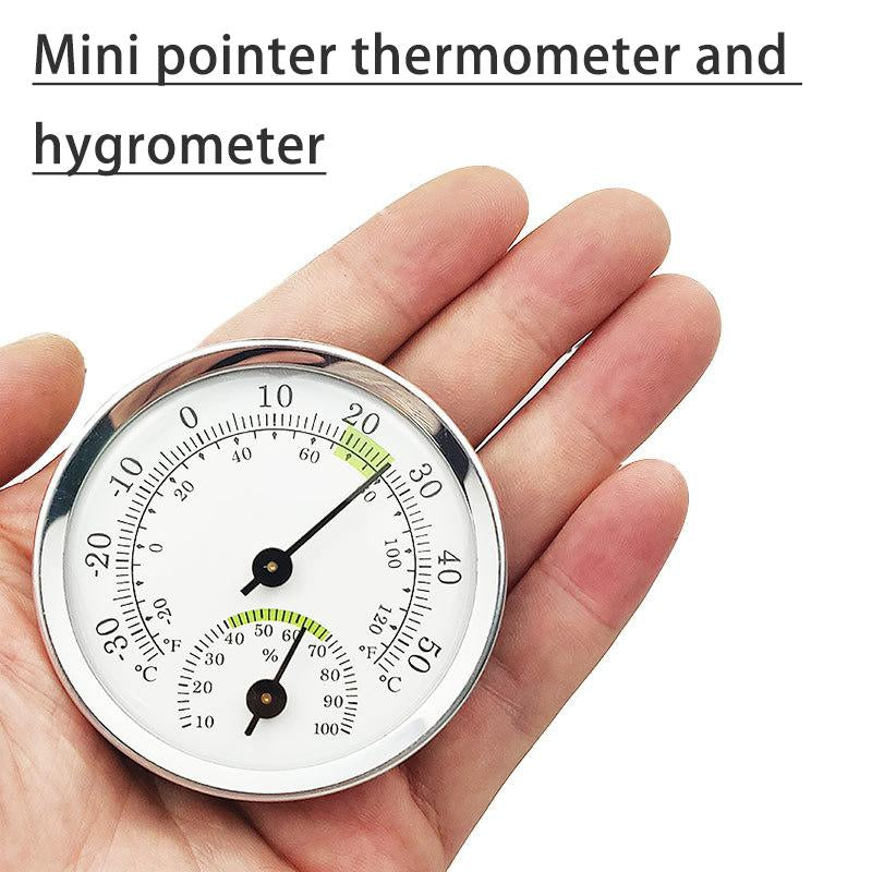 Mini Analog Thermometer Hygrometer Humidity Meter Gauge Room Indoor  Temperature
