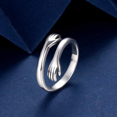 Valentine's Gift Hug Ring - 925 Sterling Silver