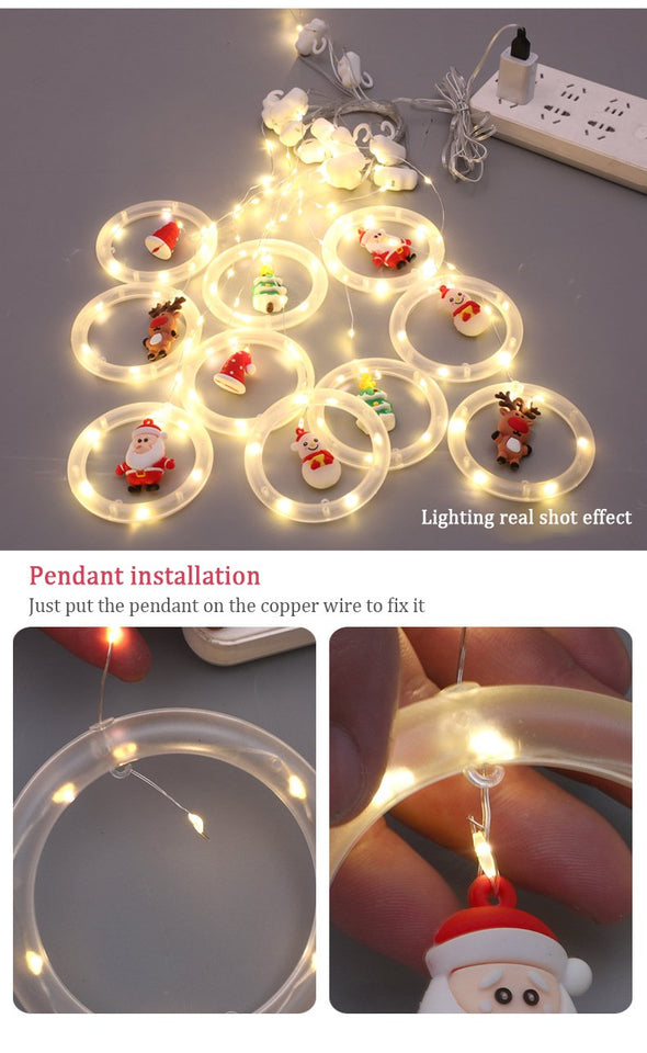 LED Christmas Santa Light Decoration String Lights
