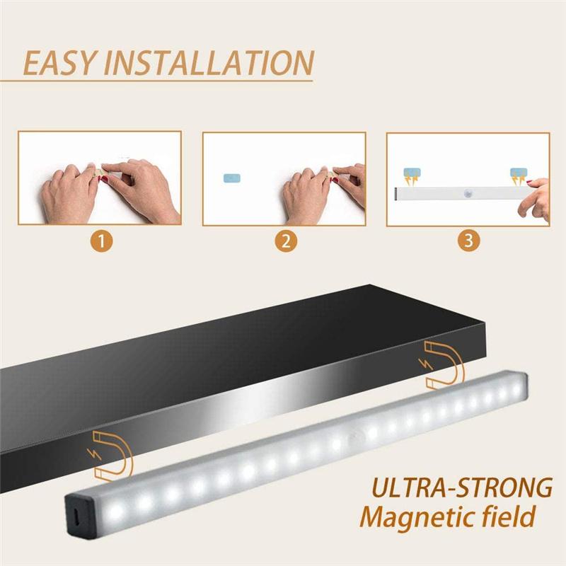 Linkage Motion Sensor Rechargeable Magnetic LED Stair Lights