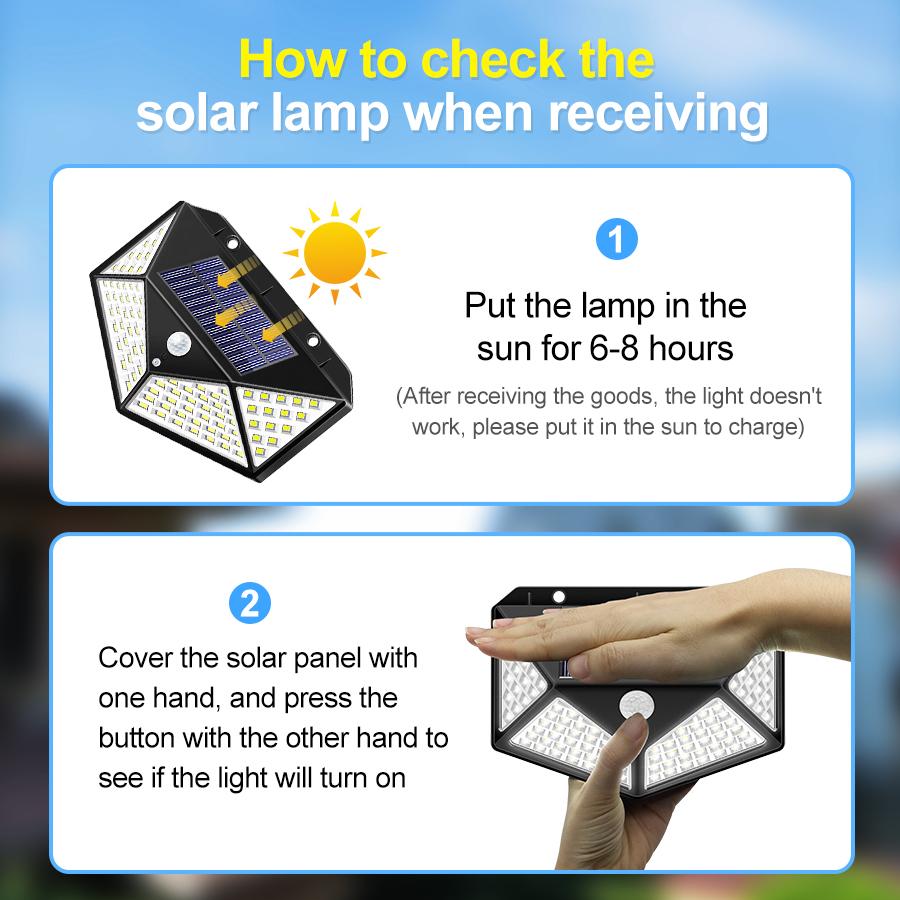 LED Solar Lamp Outdoor Waterproof Solar Powered Spotlights