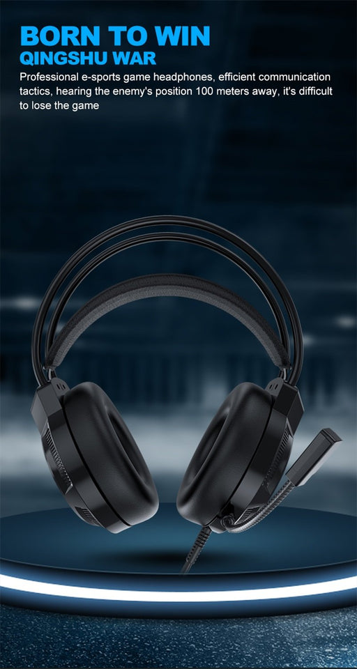 Gaming Wired Headset With Microphone LED Light