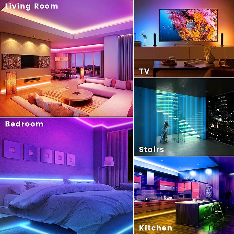 LED Strip Light Fita RGB 2835 Luces String Flexible Lamp Tape DC5V Bluetooth Infrared Control