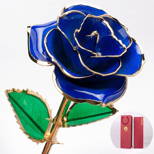 24k Gold Dipped Rose Flower Artificial Flowers Eternal Rose