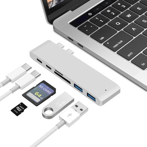 Type C USB Hub for Mac book Pro Air With 7 Ports