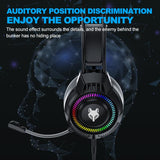 Gaming Wired Headset With Microphone LED Light