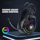 Gaming Wired Headset With Microphone LED Light