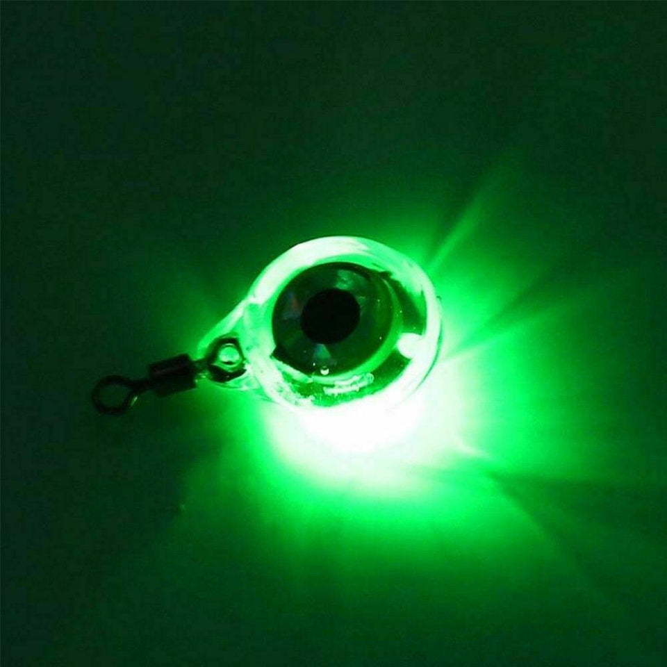 Drop Underwater Eye Shape Attracting Fish for Night Fishing Use 100 hours light  Fishing Lure Multicolor LED Flash Light Bait