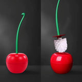 Creative Lovely Cherry Shape Lavatory Brush Toilet Brush & Holder Set