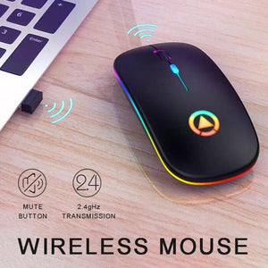 Wireless Rechargeable Mouse LED Backlit Gaming Office Accessories