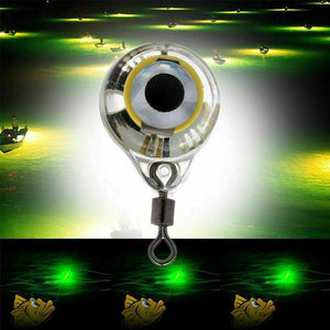 Ｍini Fishing Lure Trap Light LED Deep Drop Underwater Eye Shape Fishing Squid Bait Luminous Lure Lamp for Attracting Fish