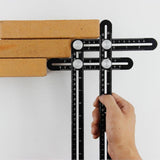 Multi-Angle Measuring Ruler Aluminum Folding Positioning Construction Tools
