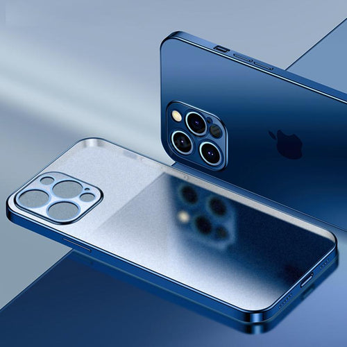 Luxury Matte Plating Transparent iPhone Case