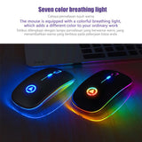 Wireless Rechargeable Mouse LED Backlit Gaming Office Accessories