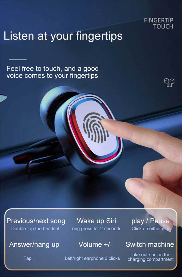 TWS Wireless Bluetooth Smart Touch Earphone