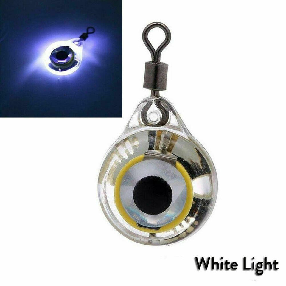 Ｍini Fishing Lure Trap Light LED Deep Drop Underwater Eye Shape Fishing Squid Bait Luminous Lure Lamp for Attracting Fish