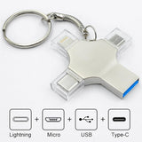 4-IN-1 metal cross mobile phone USB flash drive