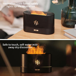 Salt Mine Flame Night Light Aromatherapy Humidifier Air Aroma Diffuser