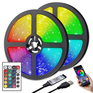 LED Strip Light Fita RGB 2835 Luces String Flexible Lamp Tape DC5V Bluetooth Infrared Control