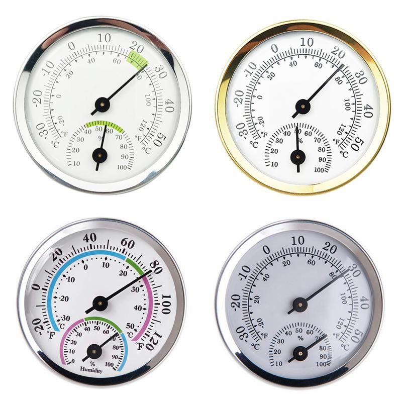 Small 58mm Wall Mounted For Sauna Room Aluminum Alloy Household Humidity  Meter Hygrometer Temperature Meter Thermometer