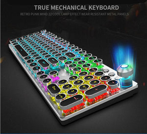 Steampunk Mechanical Keyboard Round Retro Keycap
