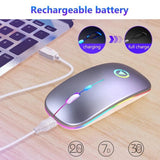 Wireless Rechargeable Mouse LED Backlit Gaming Office Accessories