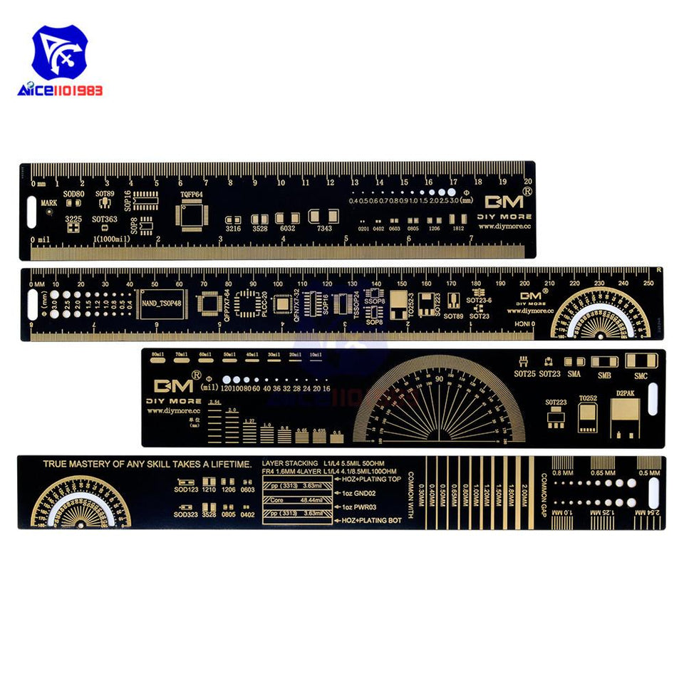 PCB Ruler Multi-functional Measuring Tool