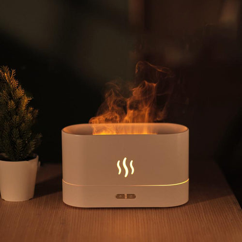 Salt Mine Flame Night Light Aromatherapy Humidifier Air Aroma Diffuser