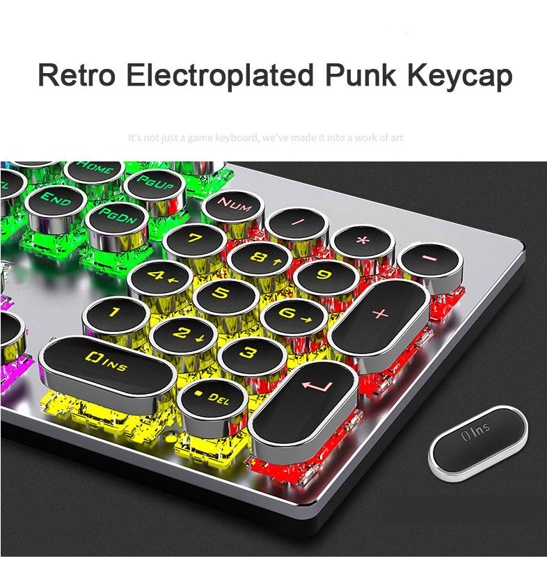 Steampunk Mechanical Keyboard Round Retro Keycap