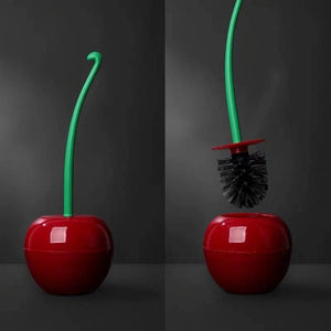 Creative Lovely Cherry Shape Lavatory Brush Toilet Brush & Holder Set