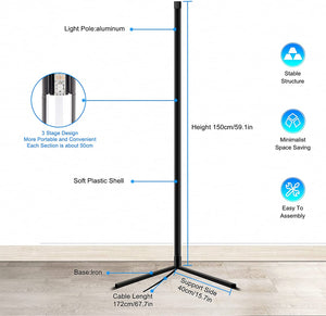 Modern LED Floor Lamp Indoor Atmospheric Decor Bluetooth/Remote Control