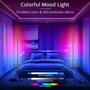 Modern LED Floor Lamp Indoor Atmospheric Decor Bluetooth/Remote Control