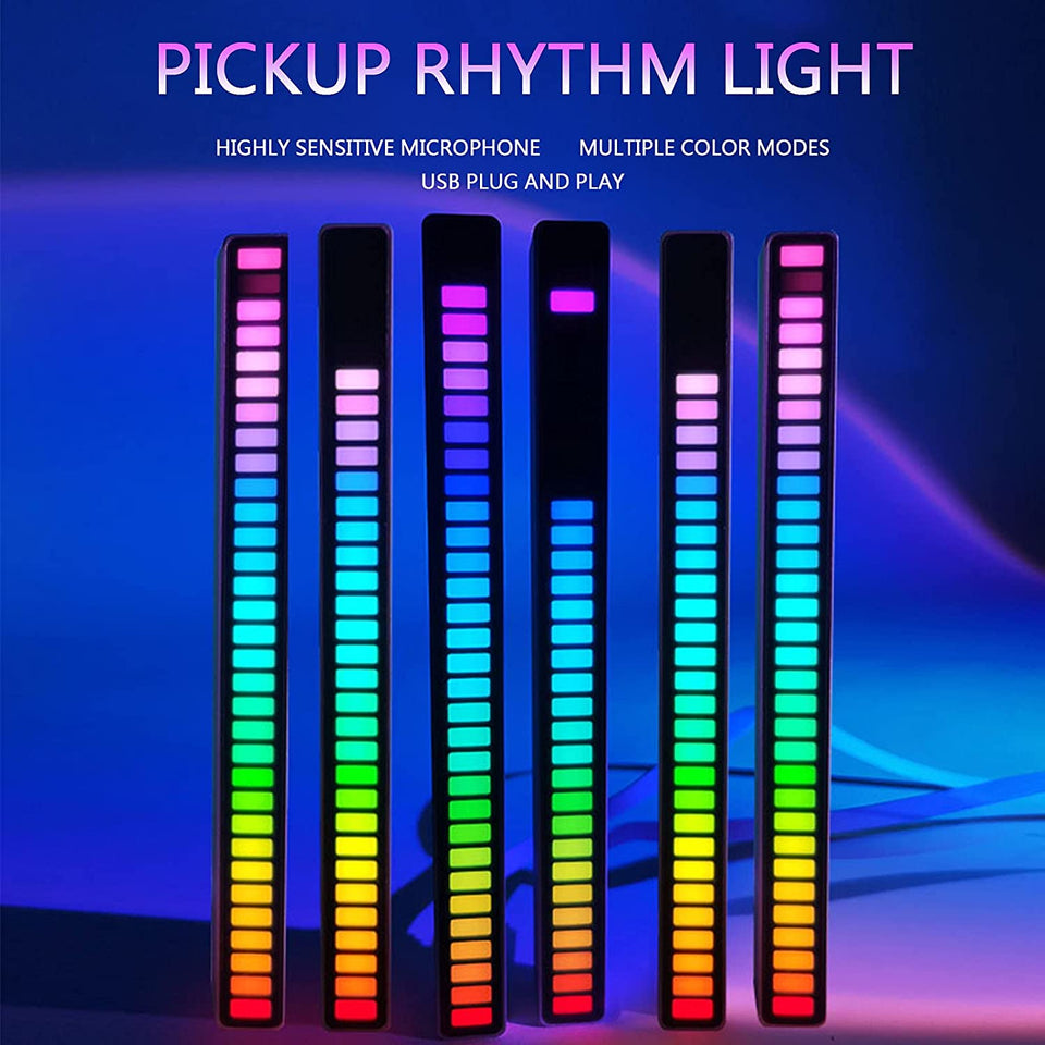 RGB Lampu Musik LED Musik Rhythmus Licht Bar Pickup Sound Control