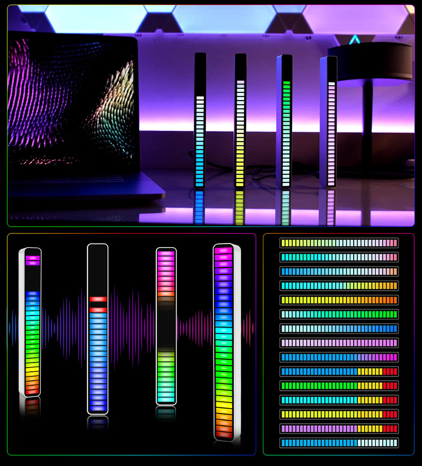 RGB Sound-Controlled Music Levels Light LED Audio Spectrum Visuazlier  Display