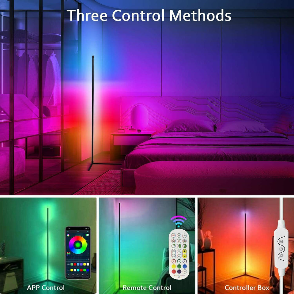 Modern LED Floor Lamp Indoor Atmospheric Decor Bluetooth/Remote Control